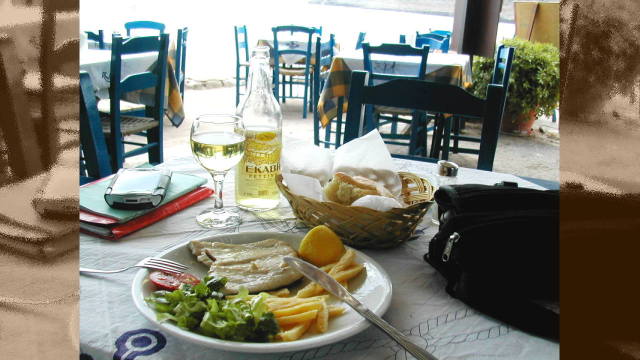 Lunch at Zakros Beach.