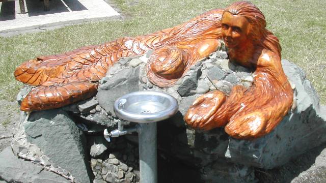 Mermaid drinking fountain in Apollo Bay