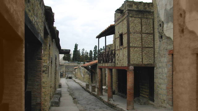 Looking back to the House of the Trellis. The veil of the past is very thin here.