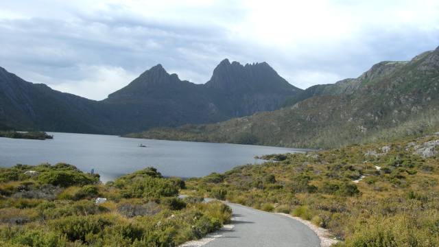 Cradle Mtn across Dove Lake